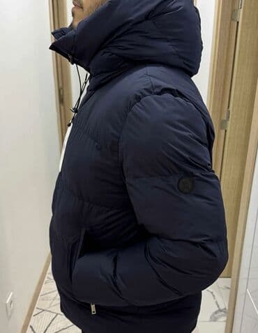 kişi üçün yun gödəkçələr: Kigili kişi qış gödəkçəsi Ölçü - 66 Yenidi - Rəng: tünd lacivərt - — 3