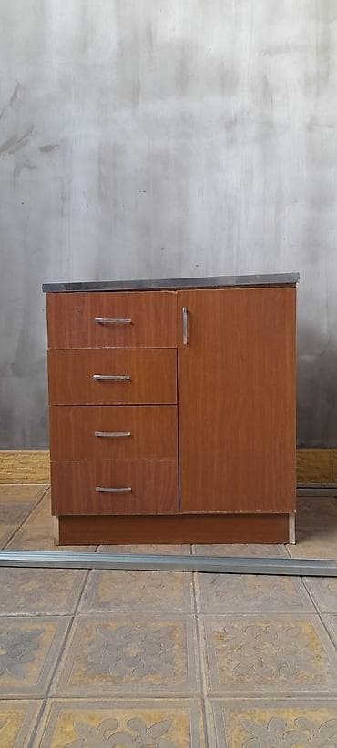 Mətbəx üçün dolab və paslanmayan poladdan birdelli çanaqlı stolüstü -