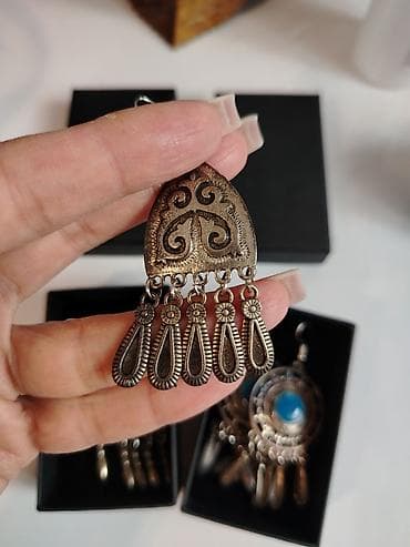 yuxuda sirga: Boho tərzində iki cüt sırğa dəsti, taptazadi hec istifade olunmayib — 3