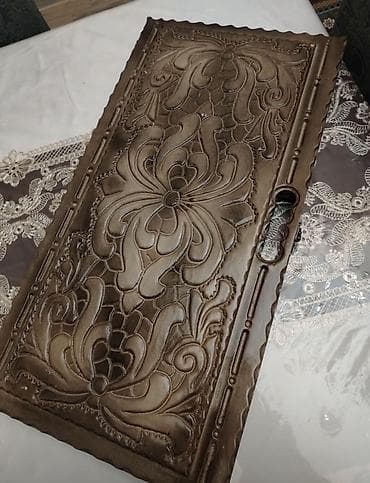 Нарды: Taxta nərd dəsti - Material: tam ağac (oyma naxışlı), antik — 1