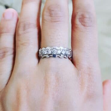 nişan üzükleri: Nişan, Üzük, Ağ qızıl, 750 Əyar, Brilyant, 0.26-0.50 Karat — 1