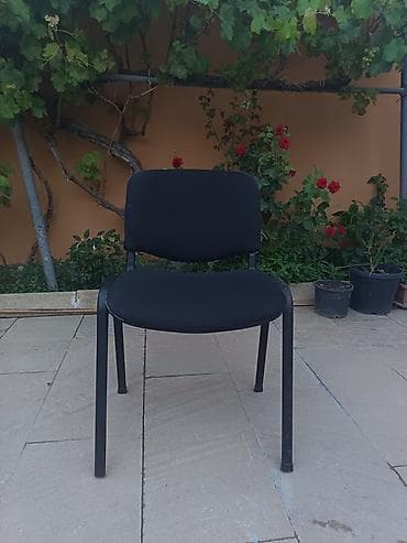 parca bez: Qara ofis/stul – sadə və rahat model - Rəng: qara - Material: parça — 2