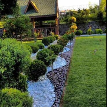 ağ dırnaq modelleri: Landşaft dizayin ummi abadliq qazon agaclar gul ciceklerlə bağlarin — 3