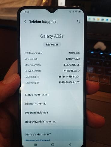 Samsung Galaxy A02 S, 32 GB, rəng - Qara, İki sim kartlı
