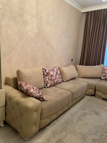 куплю угловой диван бу: Угловой диван, Б/у, Нераскладной, Набук, Нет доставки — 2