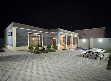 gencede heyet evi: 4 kv. m, 3 otaqlı, Hovuzlu, Kombi, Qaz, İşıq — 2