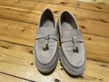 mavi mokasinlər: Ölçü: 36, rəng - Bej, İşlənmiş — 1