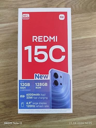 redmi 9a qiyməti: Redmi 13C, 128 GB, rəng - Qara, Sensor — 3