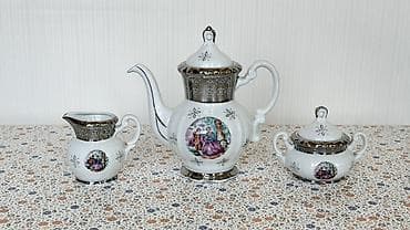 caskalar: Çay dəsti, rəng - Ağ, Farfor, Yaponiya — 3