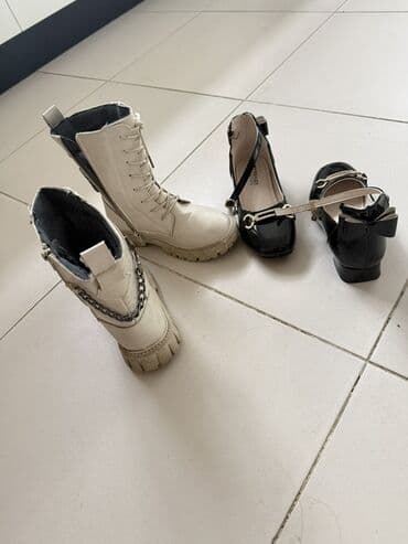 детские осенние сапоги: Uşaq ayaqqabıları. Qız ayaqqabıları. İkisi cəmi 20 azn. - Ağ rəngli — 5