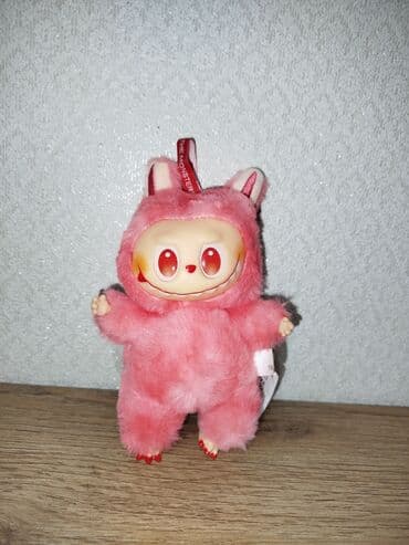 təyyarə oyuncaq: Monster oyuncaq Pop mart kolleksiya asılan yumwaq iqruwka, 17 sm boyu — 4