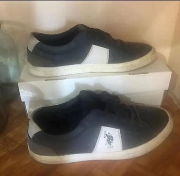 ayaqqab: USPA kişi krossovkaları - Rəng: tünd göy (navy) üst, ağ yan panel və — 3