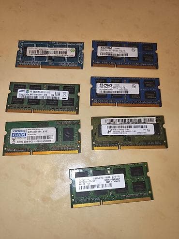 Жёсткие диски (HDD): RAM Satılır Hamısı DDR3 modeldir Sürətləri 10600S - 3 ədəd 8500S - — 1
