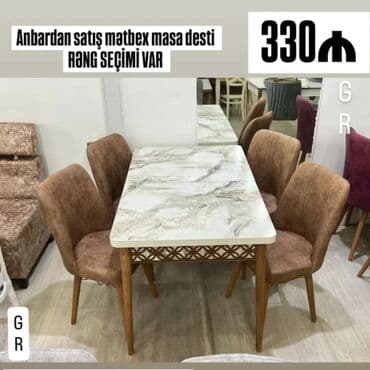 oturacaq dəstləri: Mətbəx üçün, Yeni, Dördbucaq masa, 6 stul — 5