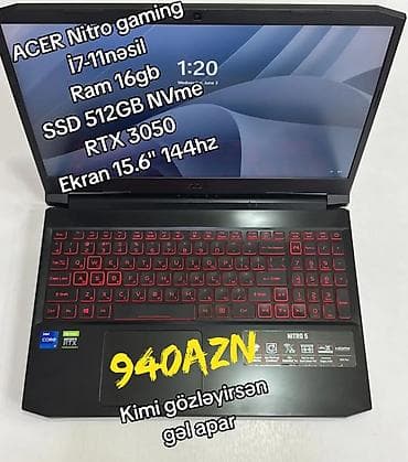 ACER Nitro 5 gaming noutbuk Rəsmi satış və zəmanət ✅ - Prosessor at lalafo.az ACER Nitro 5 gaming noutbuk Rəsmi satış və zəmanət ✅ - Prosessor