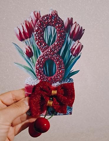 Məhsul: Dekorativ çiçək kompozisiyalı bəzək açıqçamaları Təsvir: - 3