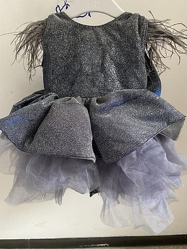 Джинсы и брюки: Qız uşaqları üçün zərif gecə/libas dəsti - Rəng: qrafit-boz — 1