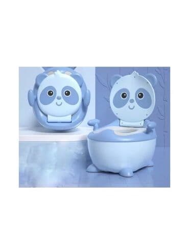 plastik qab: Uşaq tualet qabı – panda dizaynlı, qapaqlı və tutacaqlı model - — 2