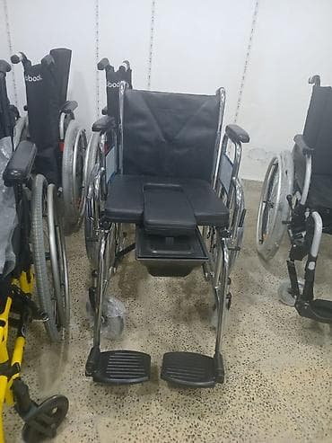 Xəstələr üçün unitazlar: Tualet funksiyalı əlil arabası - Material: xromlaşdırılmış möhkəm — 1