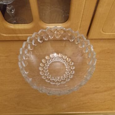 Столы для кормления: Diametri- 24. Şüşə Qab – Dekorativ Naxışlı Salat/Mişmiş Qabı - — 2