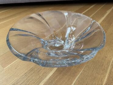 брендовая посуда: Миски, 1 шт., цвет - Белый, Хрусталь, Чехия — 9