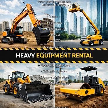 Tikinti texnikasının icarəsi – HEAVY EQUIPMENT RENTAL Təklif olunan