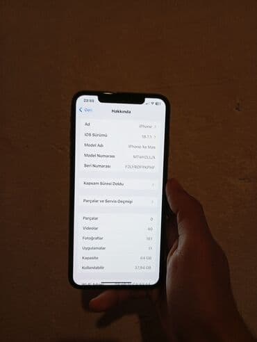 qabyuyan maşın: IPhone Xs Max, 64 ГБ, Золотой, Face ID — 8