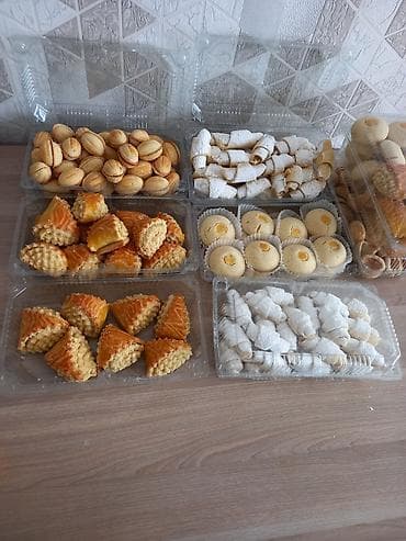 cipsi sekilleri: Evdə hazırlanmış şirniyyat assortisi və tematik tort - Dəstəkli — 1