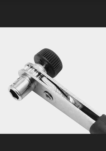 Напольные покрытия: Трещоточный ключ с двойным назначением: регулируемый, корпус из стали — 4