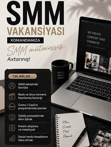 evde online is: SMM menecer tələb olunur, 30-45 yaş, 3-5 illik təcrübə — 2