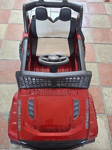 kask satın al: Uşaq elektrik maşını – off-road tipli jeep dizaynı - Rəng: qırmızı — 4