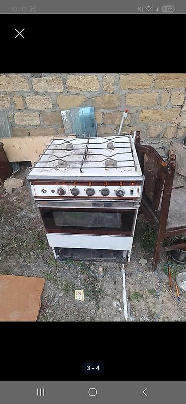 stolustu qaz pliteleri: Qaz sobası Ayrıca dayanan, 4 gözlü, İşlənmiş — 1