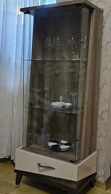 ev üçün mebel dolab: Şüşəli dolab vitrini — 3