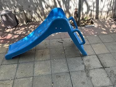 kreditle drel: Mavi plastik uşaq sürüşkəni - Material: möhkəm, hava şəraitinə — 4