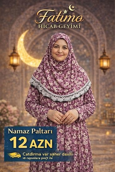 qadın geyim: Fatimo hicab geyimi – namaz paltarı - Model: tam dəst namaz geyimi — 2