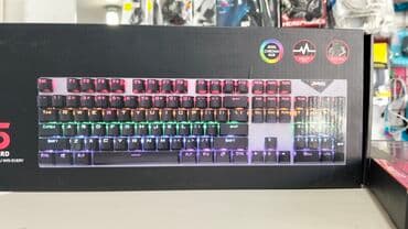 Mexaniki klavyatura usb ilə yenidir RGB satış mağazadadır metro