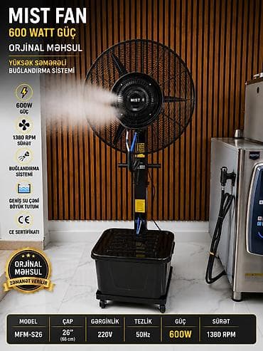 mis samovar: Sərinkeş MistFan600watt Sulu Sərinkeş Mist fan Model : MFM - S26 — 1