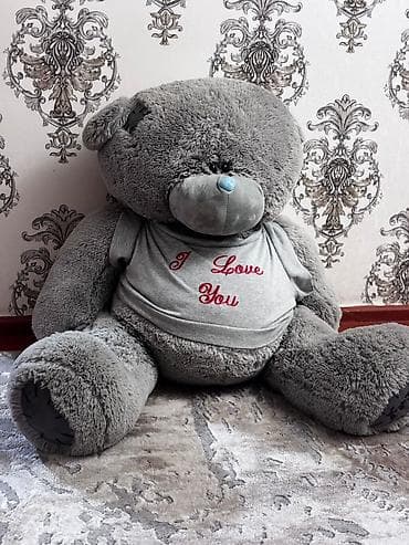 Böyük ölçülü boz plyuş ayı oyuncağı salam yeni alnib 230 manata