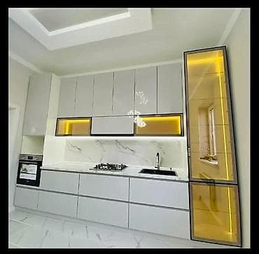 кухна мебель: Кухонный гарнитур на заказ, Самозакрывающие петли, Ламинат блестящий, Нет кредита — 7