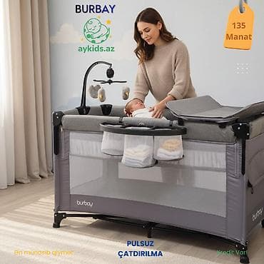 uşaq aləmi: 🍼 Burbay P1002 Yataq Maneji – Yuxu və Oyun Üçün İdeal Məkan! 👶 — 1