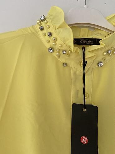 Женская одежда: Brend: Lifeline Model: Sarı tunika/uzun köynək Ölçü: 48 (birjalarda — 3