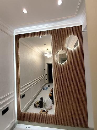 divar paneleri: Güzgü Divar üçün, Dairə, Dekorativ, Çərçivə ilə — 3