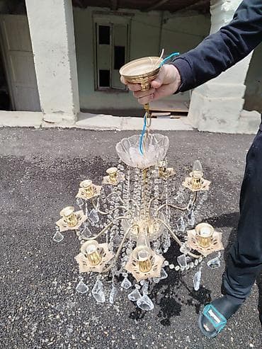 rels işıq: Çılçıraq, 8 lampa, Metal — 2