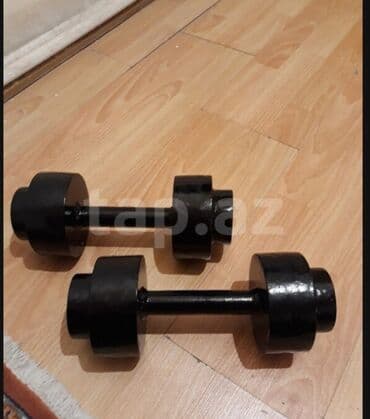 demir halqa ile ariqlamaq: Məhsul: Dəmir dambbell cütü - Material: Tam metal/gizli boltlu — 1