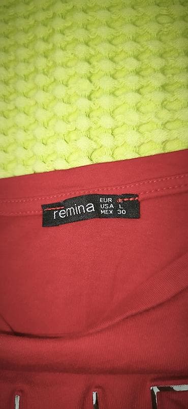 şort: 80kgkimi olar. Qırmızı rəngli qısa kəsimli T‑şört - Brend: Remina - — 3