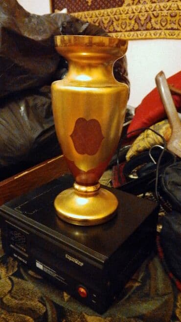 qab desdi: Çay dəsti, rəng - Qızılı, Farfor, 6 nəfərlik — 2