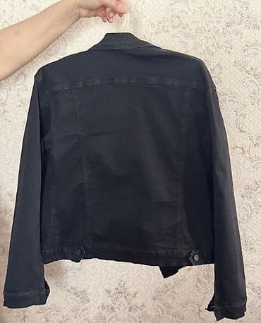 Qara denim cins pencək - Rəng: tam qara - Model: klassik “jeans — 2