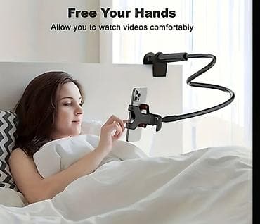 Fleksibil boyunlu masa/çarşaf kənarı üçün telefon tutacağı -