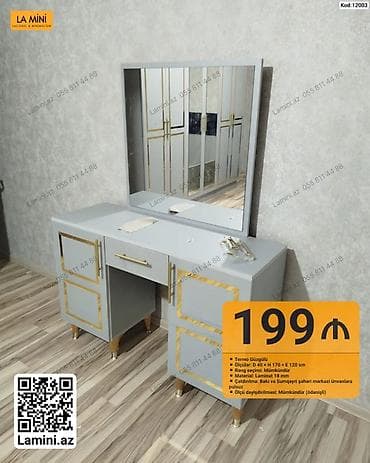 termo guzgu: La Mini brendindən güzgülü makiyaj/komod masası - Termo güzgülü - — 1