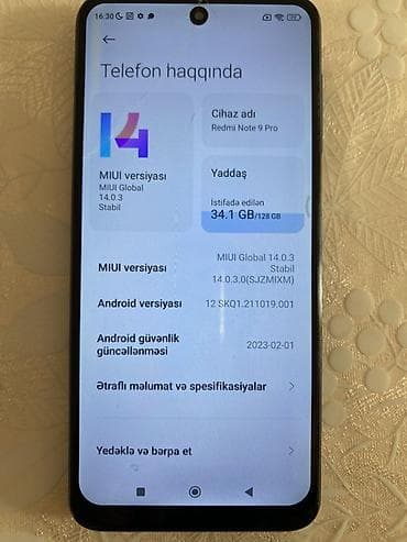 islenmis mator: Redmi Note 9 Pro, 128 GB — 2